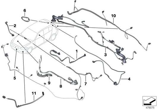 EPS-Kabelsatz OEM 61129313133 für BMW F20, F21, F22, F87 M2, F80 M3, F82 M4, F83 M4... und mehr. Original BMW.