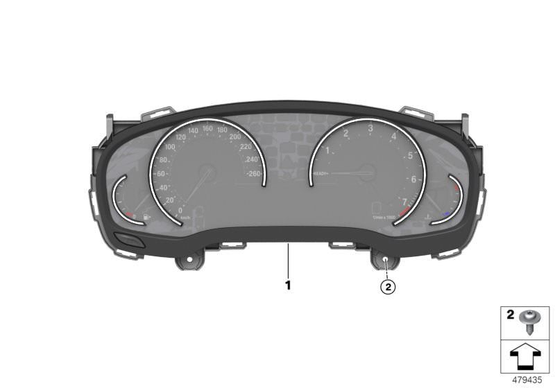 Instrumento combinado para BMW Série 3 G20, G21 (OEM 62109842915). BMW original