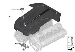 Cubierta protectora contra el ruido OEM 11148677980 para BMW Serie 7 G12, G12 LCI. Original BMW.