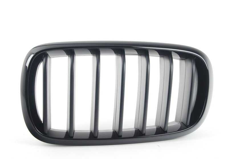 Parrilla decorativa M Performance delantera izquierda negro brillo OEM 51712334708 para BMW X5 F15, X6 F16. Original BMW.