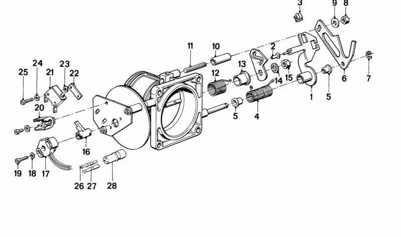 Soporte OEM 13111289928 para BMW E30, E28, E24 y E23. Pieza original BMW.