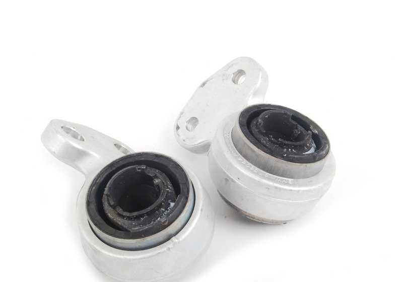 Soporte con silentblock OEM 31126783375 para BMW E46. Original BMW.