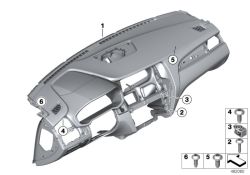 Panel de instrumentos OEM 51459311560 para BMW X3 F25, X4 F26. Original BMW.
