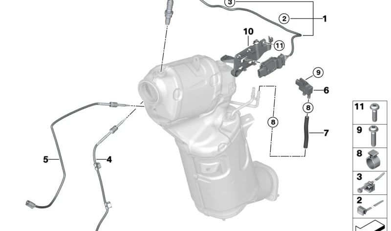 Suporte à banda a cabo para BMW G60, Mini R60, R61 (OEM 61137562741). BMW original
