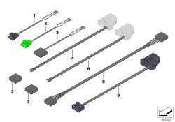 Cable de repuesto sistema airbag OEM 61126996645 para BMW Serie 2 G42, Serie 3 G20, Serie 4 G22, Serie 5 G30, Serie 7 G11, i3 I01, X3 G01, X5 G05... y más. Original BMW.