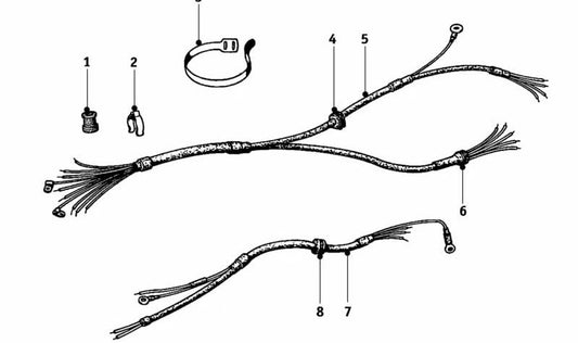 Cableado trasero OEM 61118066008 para BMW E81, E82, E87, E88, E90, E91, E92, E93, F20, F21, F22, F30, F31, F32, F33, F36. Pieza original BMW.