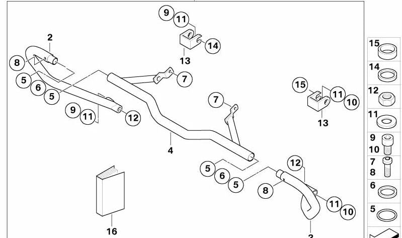 Anillo O obturador toroidal OEM 07119903048 para BMW Motorrad R1200GS K25 (2002-2012). Original BMW Motorrad.