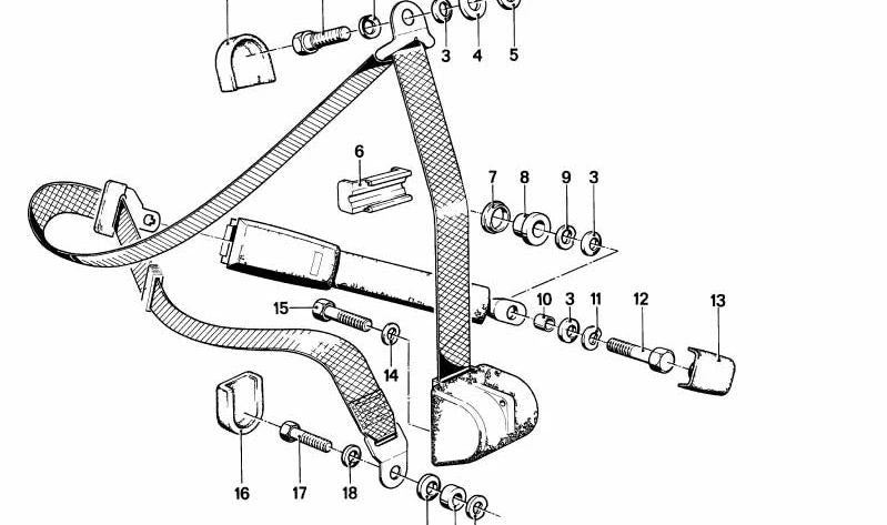 Arandela de seguridad OEM 07119933127 para BMW E21, E12, E24, E23. Original BMW.
