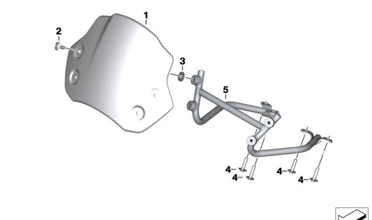Soporte revestimiento faro OEM 77338564916 para motos BMW R nineT, R nineT Pure, R nineT Scrambler. Original BMW Motorrad.