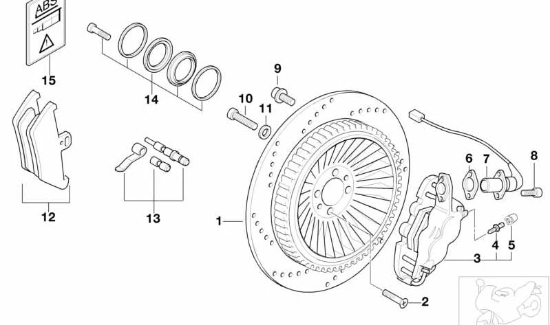 Arandela de ajuste 0,10 mm OEM 34511458406 para BMW Motorrad K 1200 GT, K 1200 RS, K 75, K 75 RT, K 75 S, K 100, K 100 LT, K 100 RS. Original BMW Motorrad.