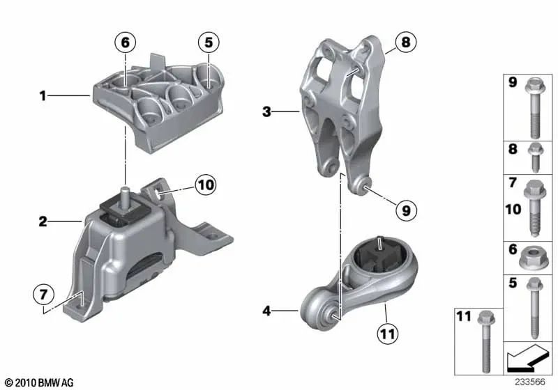 Pendelunterstützung für Mini R60, R61 (OEM 22119804893). Original Mini