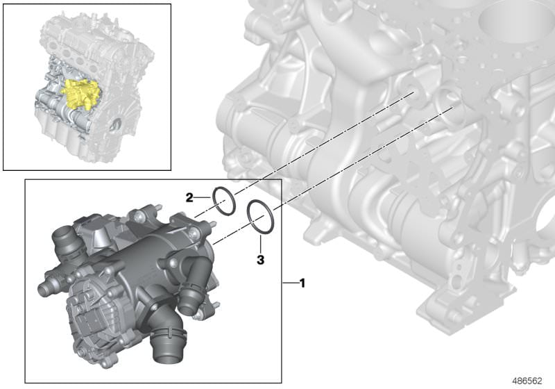 Junta de estanqueidad OEM 11539430898 para BMW F40, F44, F45, F46, F48, F39 y MINI F55, F56, F57, F54, F60. Original BMW y MINI.