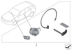 Programmed uniform latch kit OEM 51217421506 for BMW 3 Series G20, G21, X3 G01, X4 G02... and more. Genuine BMW.