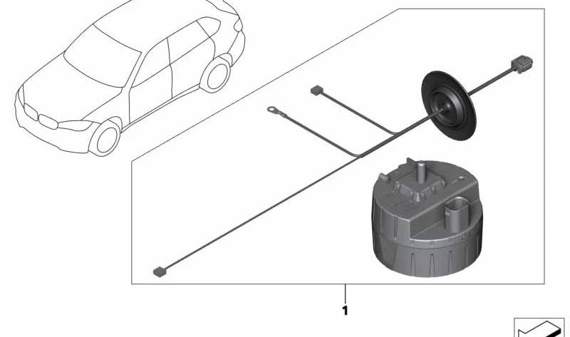 OEM anti -theft alarm kit 65122352881 for BMW F15, F85, F16, F86. Original security system to protect your vehicle. Compatible with X5 and X6 models. Original BMW.