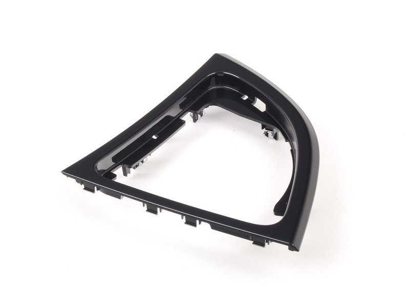Embellecedor de palanca de cambios en negro brillante OEM 51169121720 para BMW E81, E82, E87N, E88. Original BMW.
