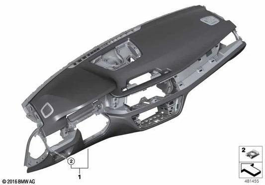 Painel de instrumentos em couro com tela OEM 51459388888 para BMW Série 7 G11, G12, G11 LCI, G12 LCI. BMW genuíno.
