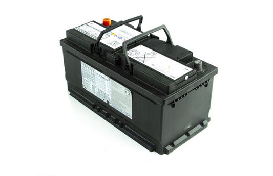 Batería 85Ah OEM 61212432653 para BMW E30, E36, E28, E34, E24, E32. Compatible con modelos sin EfficientDynamics. Original BMW.