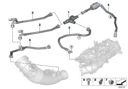 Bomba a vácuo com BMW G42, G20, G21, G28, G22, G23, G26, G30, G31, G32, G11N, G12N, G01, G08, G02, G05, G06, G29 (OEM 13908665277). BMW original
