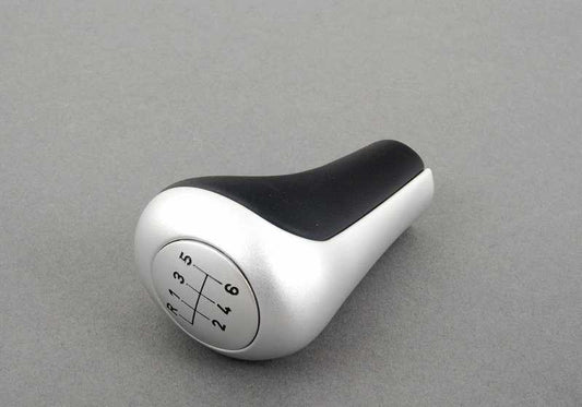 Pomo de cambio en cuero y aluminio OEM 25117504353 para BMW E52. Original BMW.