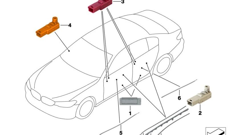 Módulo LED interior OEM 63319891269 para BMW F90, F90N, G30, G30N, G31, G31N, G38, G38N, G32, G32N, G11, G11N, G12, G12N, F39, G08, G08E, G08F, G08N y MINI F55N, F56F, F56N, F57F, F57N. Original BMW y MINI.