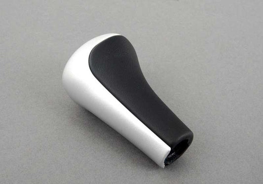 Pomo de cambio en cuero y aluminio OEM 25117504353 para BMW E52. Original BMW.