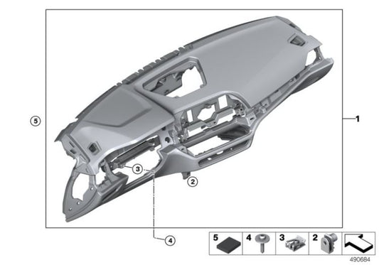 Tablero de instrumentos Head-Up Display OEM 51459476399 para BMW Serie 3 G20, G21 y Serie 4 G22, G23, G26... y más. Original BMW.
