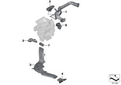 Canal de aire frío lado del acompañante OEM 61229396272 para BMW F91, F92, F93, G14, G15, G16. Original BMW.