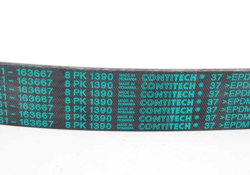 Correa poli-V (Keilrippenriemen) OEM 11287628661 para BMW F20, F21, F22, F23, F30, F31, F32, F33, F34, F36, F87, F07, F10, F11, F06, F12, F13, F01, F02, F25, F26, F15, F16. Original BMW.