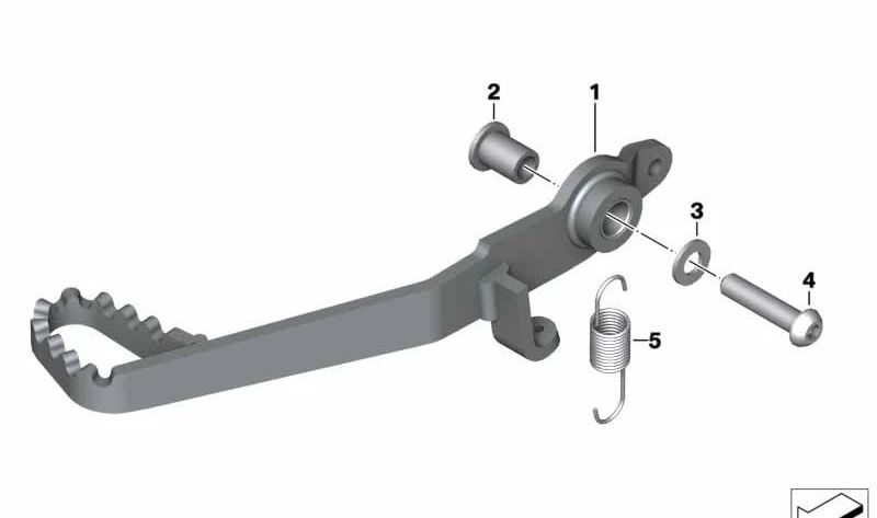 Pedal de freno delantero OEM 35218554137 para motos BMW G 310 R (K03). Original BMW Motorrad.