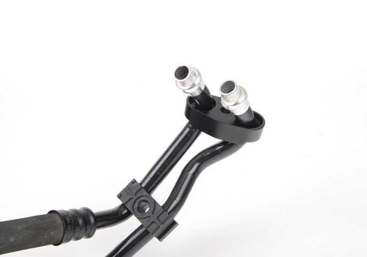 Tubo de refrigeración de aceite OEM 17227836831 para BMW Z4 E85 y E86 Z4 M 3.2 (S54). Modelos compatibles: BT91, BT92, BT93, DU91, DU92, DU93. Original BMW.