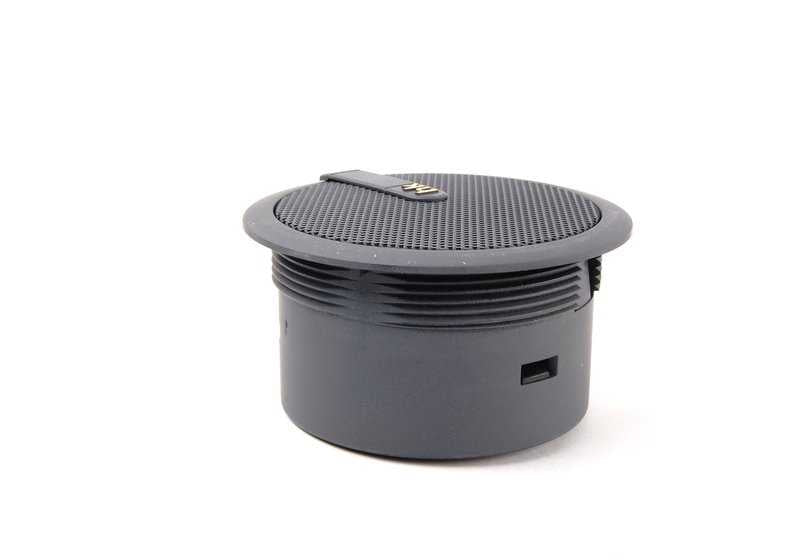 Altavoz central derecho Top-HiFi OEM 65138366470 para BMW E36. Recambio original BMW. Ideal para sistemas de sonido Harman Kardon y Top-HiFi. Color gris.