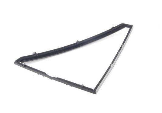 Left side fixed glass bracket for BMW X5 E53 (OEM 51348402575). Original BMW.