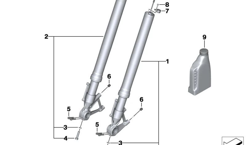 Tornillo cilíndrico M10x1,25x60 OEM 31428550166 para motos BMW R 1200 R, R 1250 R, R 1200 RS, R 1250 RS, S 1000 R, S 1000 XR. Original BMW Motorrad.