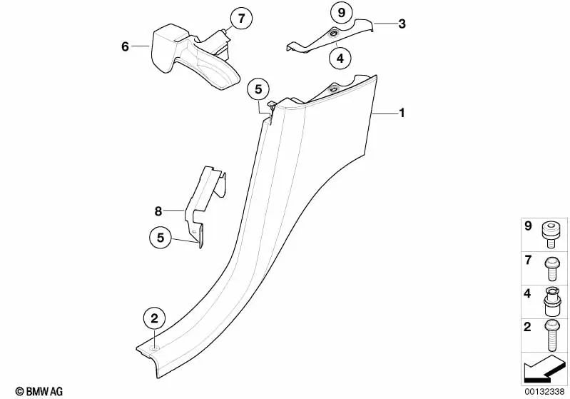 LINHO DE CALARO REGRATRO DIREITO PARA BMW E52 (OEM 51437002500). BMW original