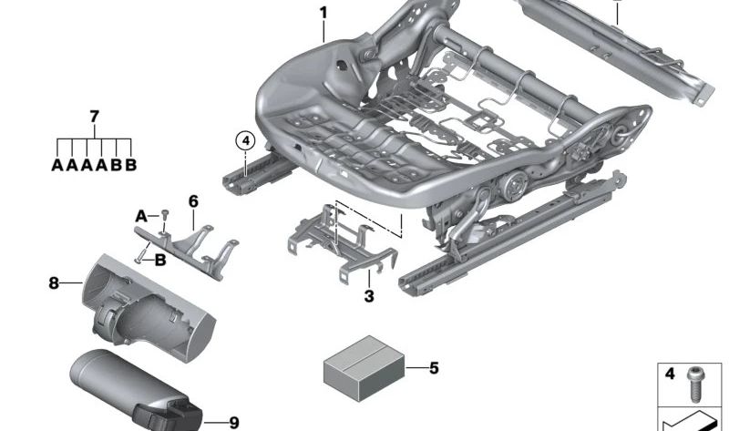 ISOFIX anchor right OEM 52109461598 for BMW F70, U06, U11, U10, F65, F66, U25. Original BMW