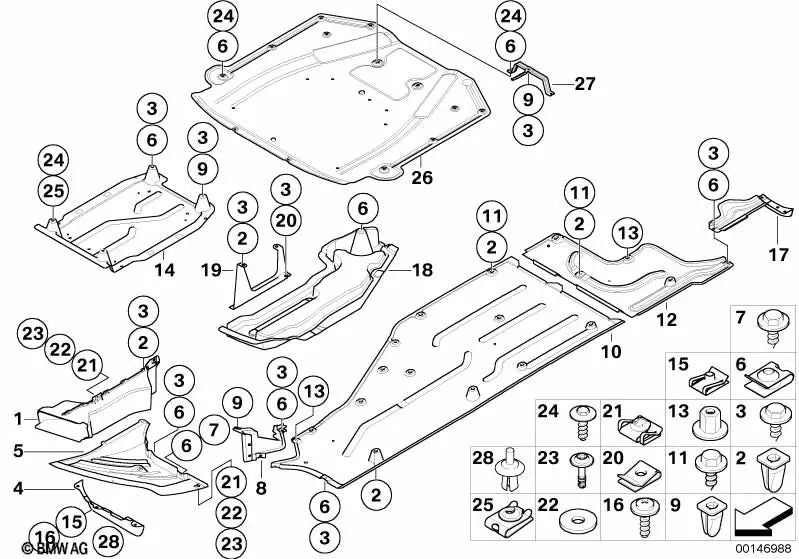 Copertura in basso a destra per BMW 7 E65 Series, E66 (OEM 51717153788). BMW originale