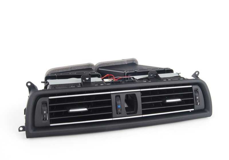 Rejilla central de ventilación OEM 64229209136 para BMW F10 y F11. Compatible con modelos 518d, 520d (manual y automático). Original BMW.