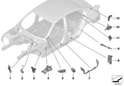 Pieza de forma para columna C interior izquierda OEM 41008499993 para BMW G20, G80, G28... y más. Original BMW.