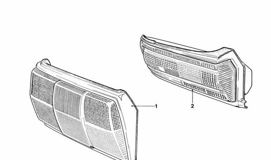 Pilote arrière droit OEM 63211360938 pour BMW E12. BMW d'origine.
