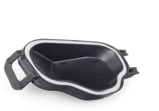 Left headlight cover cap OEM 63117159566 for BMW 3 Series E90, E91. Genuine BMW.