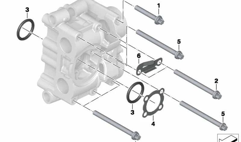 ASA M6X72 VIS OEM 07129906485 pour BMW Motorrad R Ninenet, R Nine Pure, R Ninenet Scrabler, R 1200 GS, HP2. BMW original Motorrad.