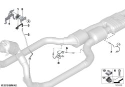 Soporte filtro de partículas gasolina sensor OEM 13629487460 para BMW X5 G05, X6 G06, X7 G07. Original BMW.