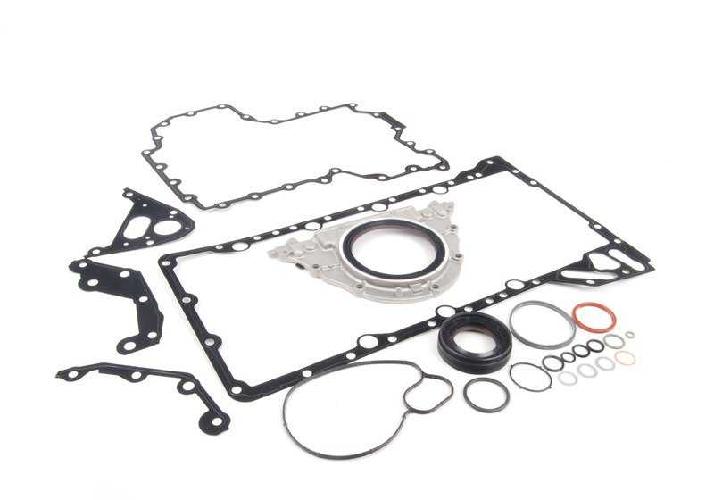 Juego de juntas para cárter sin amianto para BMW E70, E71, E72 (OEM 11112158085). Original BMW.