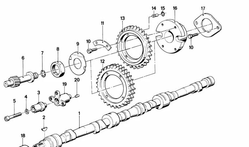 BMW E24, E23 -Nockenwelle (OEM 11311271383). Original BMW