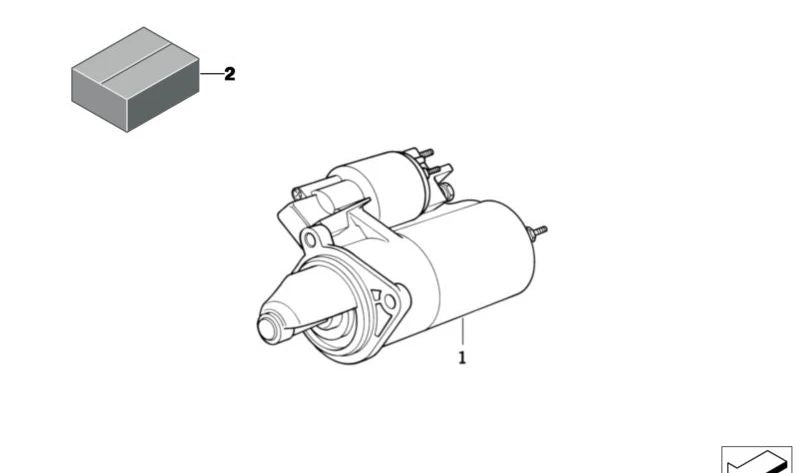 Motor de arranque OEM 12411415995 para BMW E36, E46, E34, E39, E38, Z3, Z4, X3, X5. Compatible con motores M43, M44, M50, M52. Original BMW.