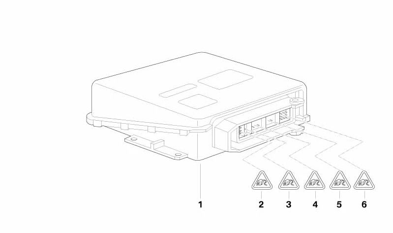 Plug box OEM 12521744627 for Mini R56, R55, R57, R58, R59, R60, R61 and BMW E46, E39, E60, E61, E63, E64, E38, E65, E66, E67, X5 E53, Z3 E36, Z4 E85 ... and more. Original BMW and Mini.