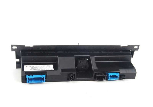 Painel de controle de climatização automática OEM 64116953185 para BMW 7 E65 Series {730d, 730i, 735i, 740d, 745i} (2001-2005). Cor de prata escura. BMW original.