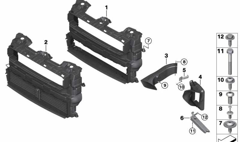 Conducto de aire freno derecho OEM 51747365908 para MINI Clubman F54, F54 LCI. Original MINI.