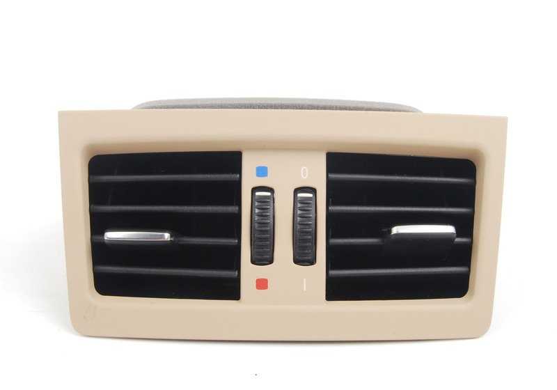Rejilla de ventilación trasera OEM 64227210648 para BMW E90, E91 (316d, 316i). Color beige savanna. Pieza original BMW.