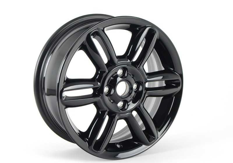 Llanta de aluminio 6 Star Twin Spoke R119 negra OEM 36116856969 para MINI R56, R56 LCI, Clubman R55, Cabrio R57, Coupé R58, Roadster R59... y más. Original MINI.